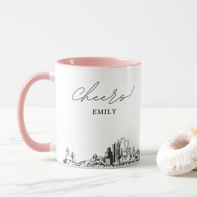 Phoenix Wedding Personalized Coffee Mug (With Donut)
