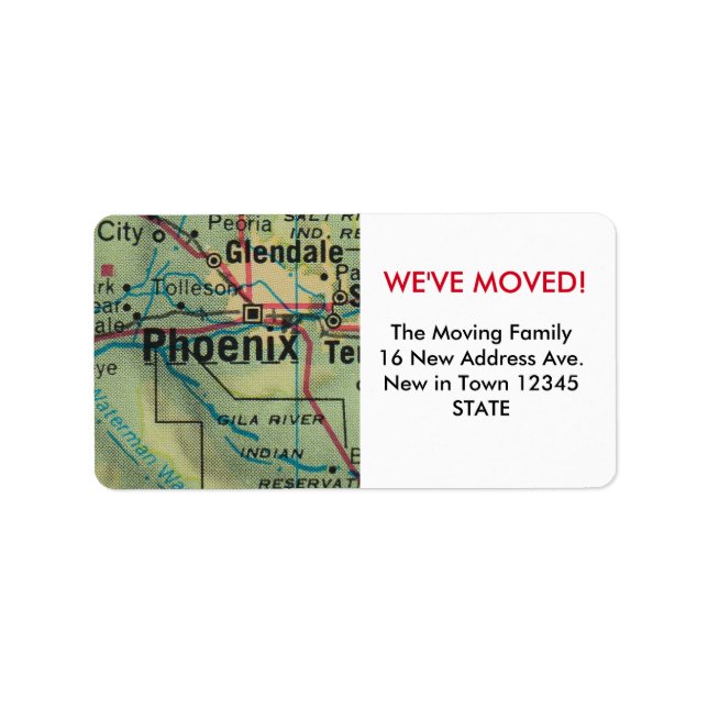 Phoenix We've Moved label (Front)
