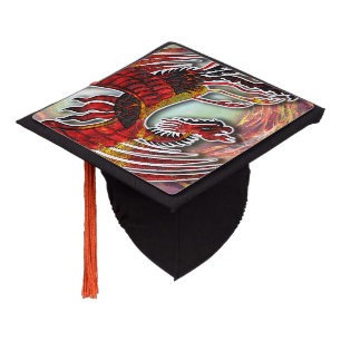 Phoenix's Resurgence: Rising from Life's Flame Graduation Cap Topper