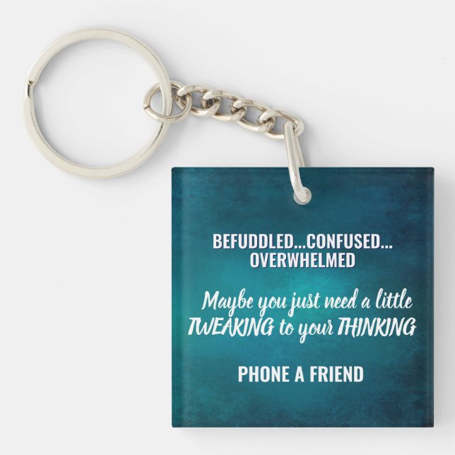 phone a friend tweak magnet 25 keychain (Front)