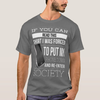 Phone Addiction Funny T Smart Cell Phone Addict Hu T-Shirt