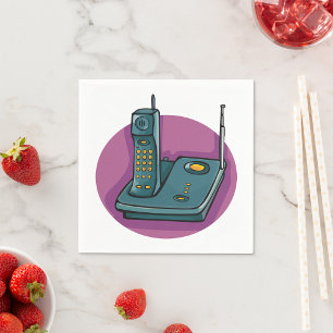 Phone And Answering Machine Paper Napkins
