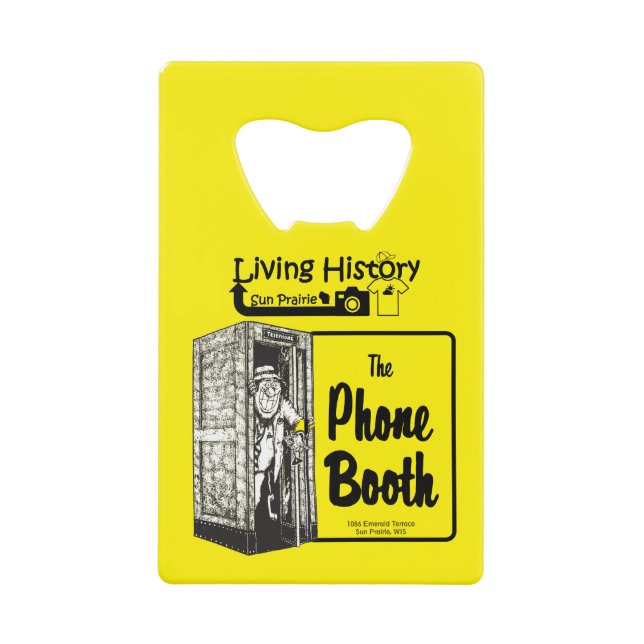 Phone Booth Bar - Beer Bottle Opener Credit Card Bottle Opener (Front)