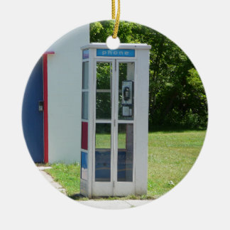 Phone Booth Ceramic Ornament