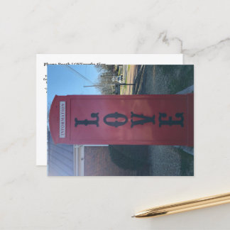 Phone Booth LOVEworks Sign Postcard