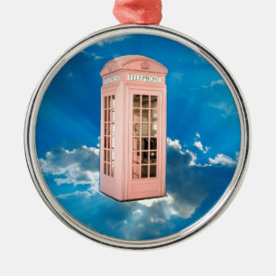 phone booth metal ornament