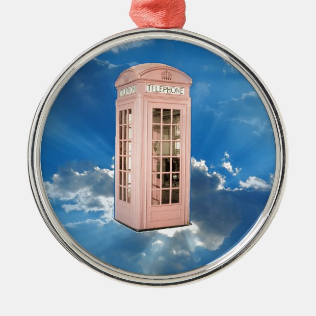 phone booth metal ornament (Front)