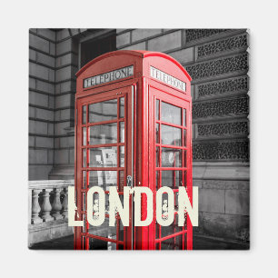Phone box in London Fine Art gift Magnet