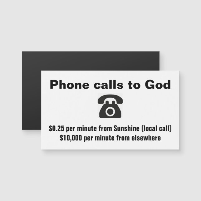 Phone calls to God from Sunshine NC (Front/Back)