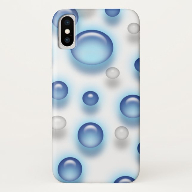 Phone Case - Blue bubbles (Back)