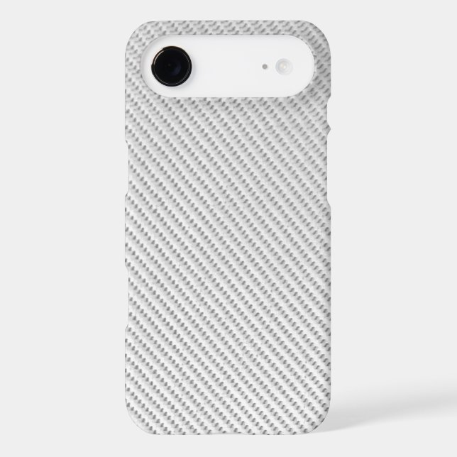 Phone Case - Carbon Fibre - Metallic White (Back)