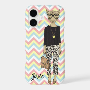 phone case cover hipster cat add name