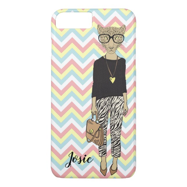 phone case cover hipster cat add name (Back)