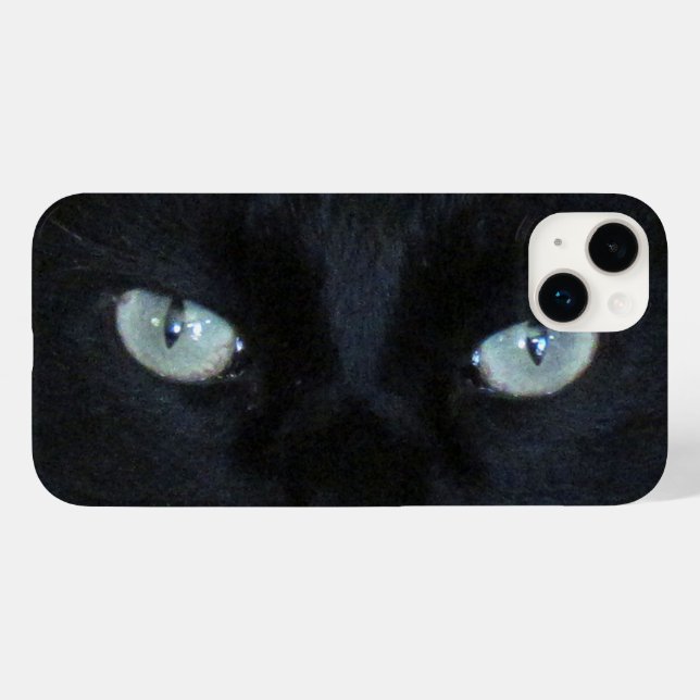 Phone Case - Eyes of Black Cat (Back (Horizontal))