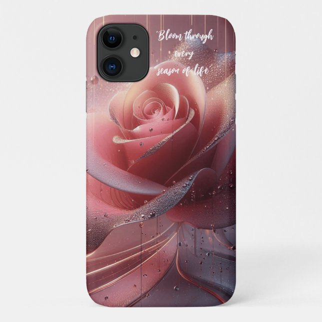 Phone case featuring pink flower (Back)