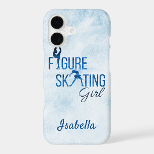 Phone case Figure skating girl blue lines