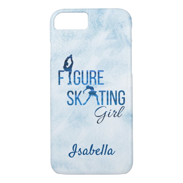 Phone case Figure skating girl blue lines (Back)