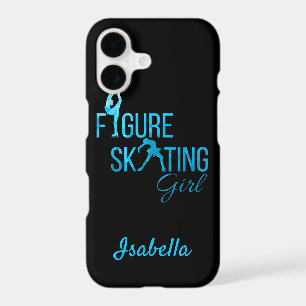 Phone case Figure skating girl turquoise blue ice