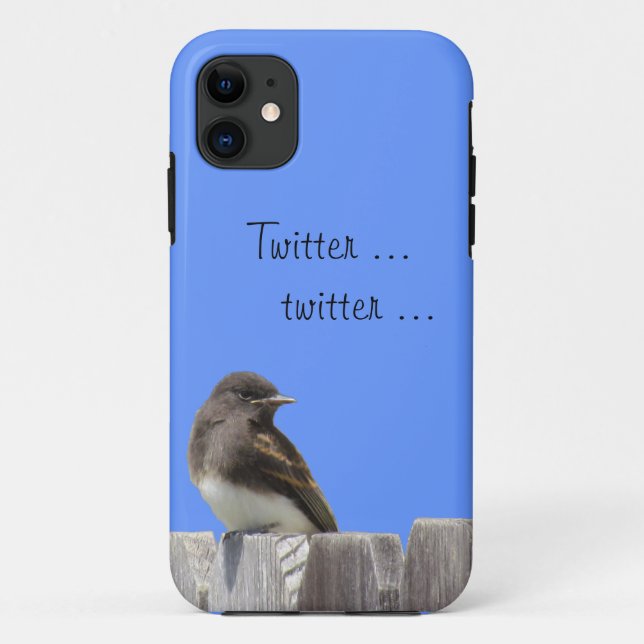 Phone Case- Flycatcher on fence Case-Mate iPhone Case (Back)