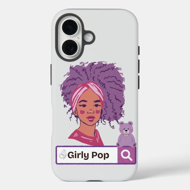Phone case girly pop teddy bear (Back)