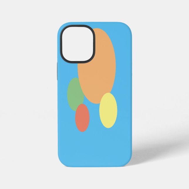 Phone case minimal abstract rainbow confetti name  (Back)