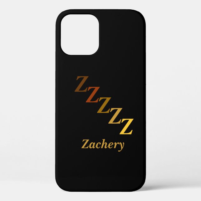 Phone Case - Stepped Letters and Name in Browns (Back)
