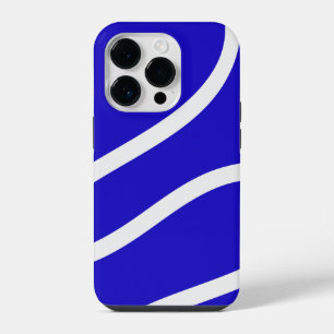 Phone Case – White Lines on Blue