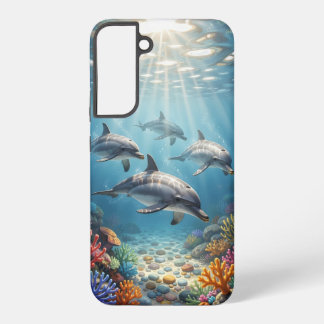 Phone Case with dolphins.