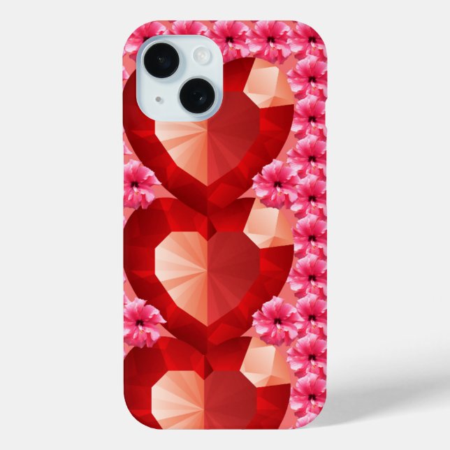  "Phone Case with Heart Design – Stylish & Protect (Back)