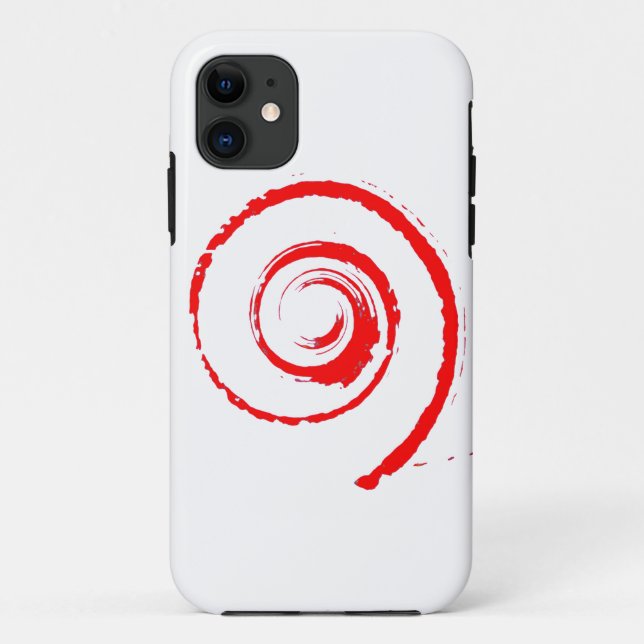 Phone Case with Red Twirl (Back)