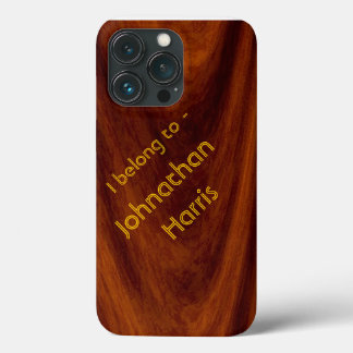 Phone case - Wood Grain with Name