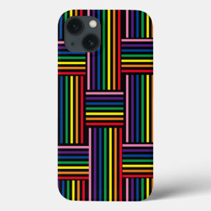 Phone Case - Woven Rainbow Coloured Ribbons