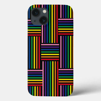 Phone Case - Woven Rainbow Coloured Ribbons