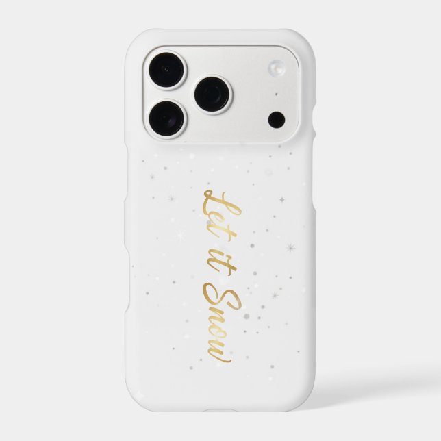 Phone CaseElegant Gold "Let it Snow" Phone Case -  (Verso)