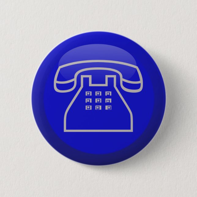 Phone Info Icon 2 Inch Round Button (Front)