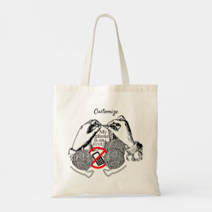 Phone is on Knit Thunder_Cove Tote Bag