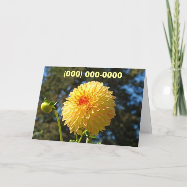 Phone Number Greeting Cards Call Me Please (Front)