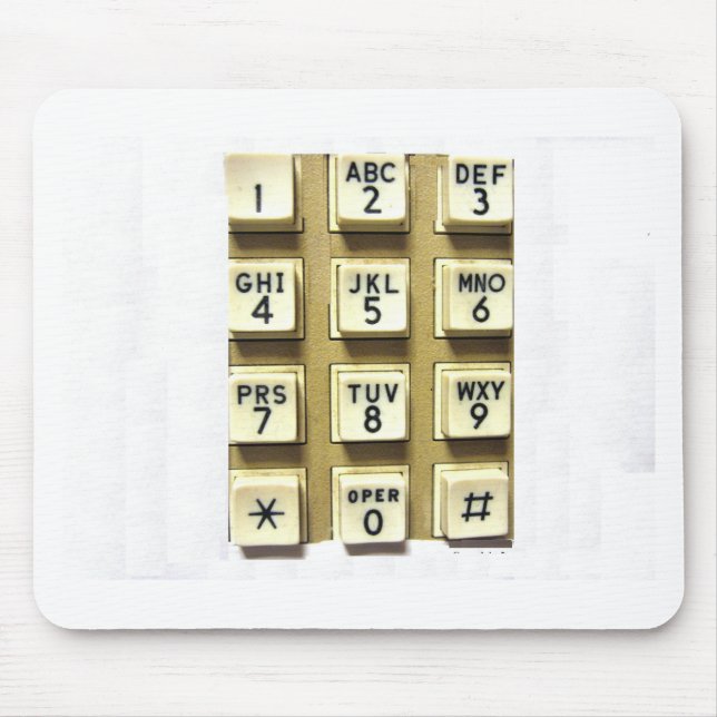 Phone Numbers Mouse Pad (Front)