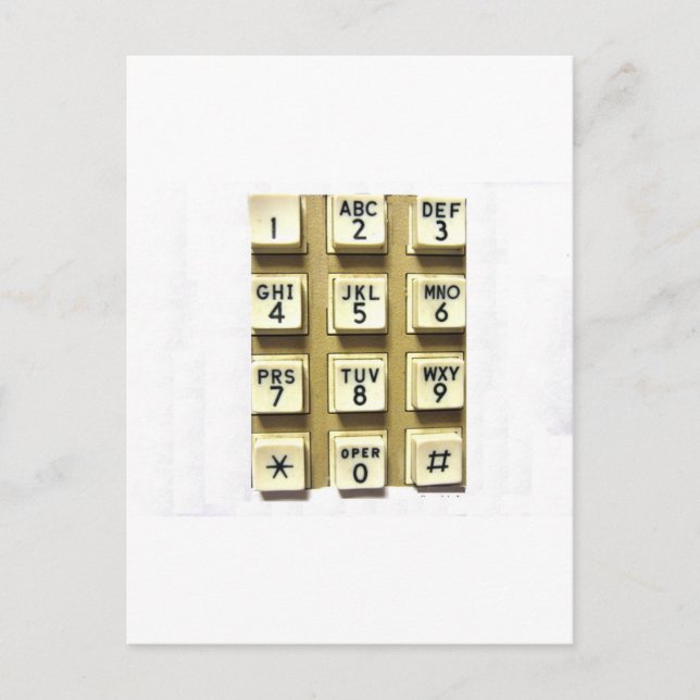 Phone Numbers Postcard (Front)