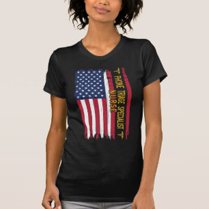 Phone Triage Specialist Nurse American Flag T-Shirt