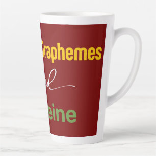 Phonemes Graphemes and Caffeine Funny Reading Back Latte Mug