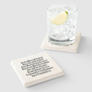 PHONETIC ALPHABET / CODE WORDS STONE COASTER