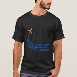 Phonetic Alphabet Pilot Airplane T-Shirt