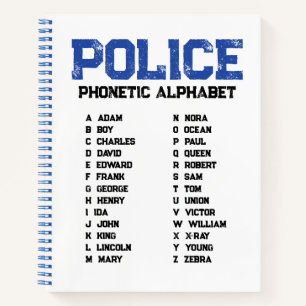 Phonetic Alphabet Police – Spiral Notebook