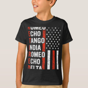 Phonetic Alphabet Retired Veteran Retirement Army T-Shirt