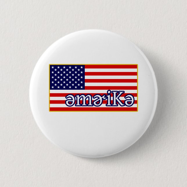 Phonetic America 2 Inch Round Button (Front)
