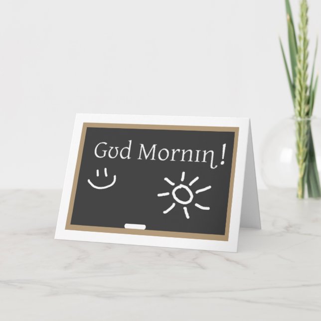 Phonetic Good Morning Card (Front)