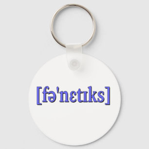 Phonetics in IPA. Blue Keychain