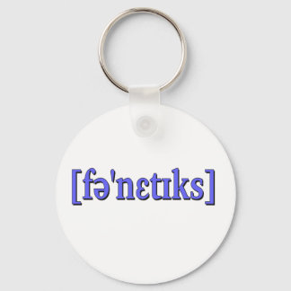 Phonetics in IPA. Blue Keychain