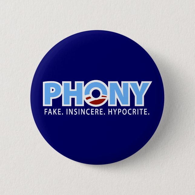 Phony Obama 2 Inch Round Button (Front)